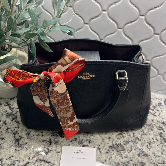 Coach Margot Carryall Black with Burgundy Interior - Picture 10 of 10